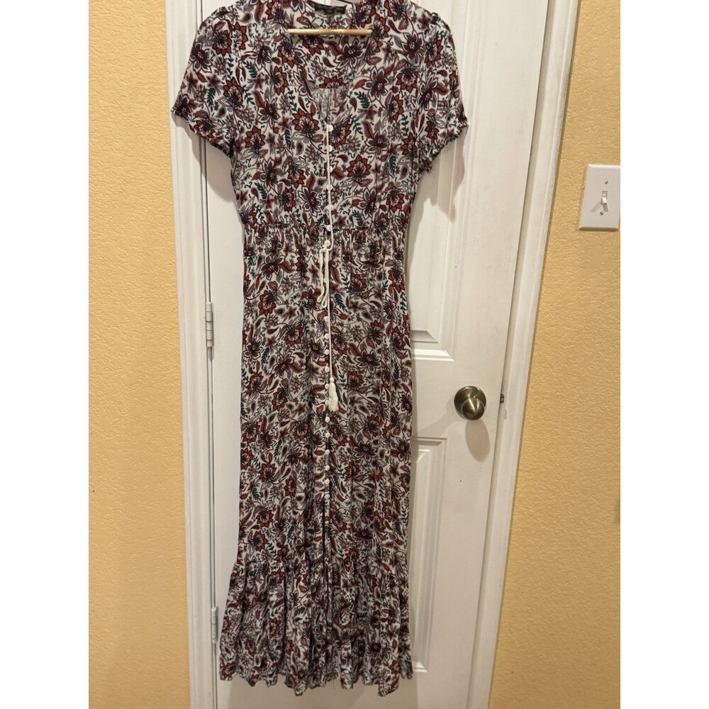 Caroline Morgan Women's Floral Boho Maxi Long Dress SIZE M - Picture 4 of 13